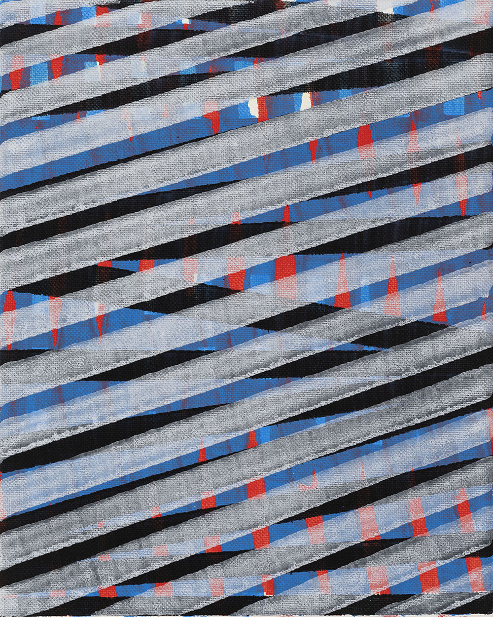 Nikola Dimitrov, Winterreise, 2023, Pigmente, Bindemittel auf Leinwand, 25  20 cm